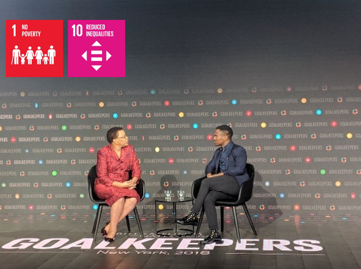 Graça Machel talks with young leaders on achieving the SDGs 